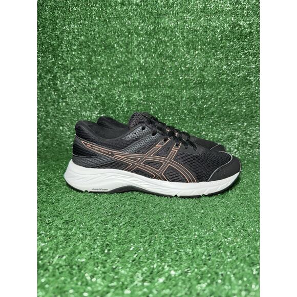 ASICS Gel-Contend Womens Size 7 Black Athletic Sneakers Running Shoes 1012A570 - Picture 1 of 9